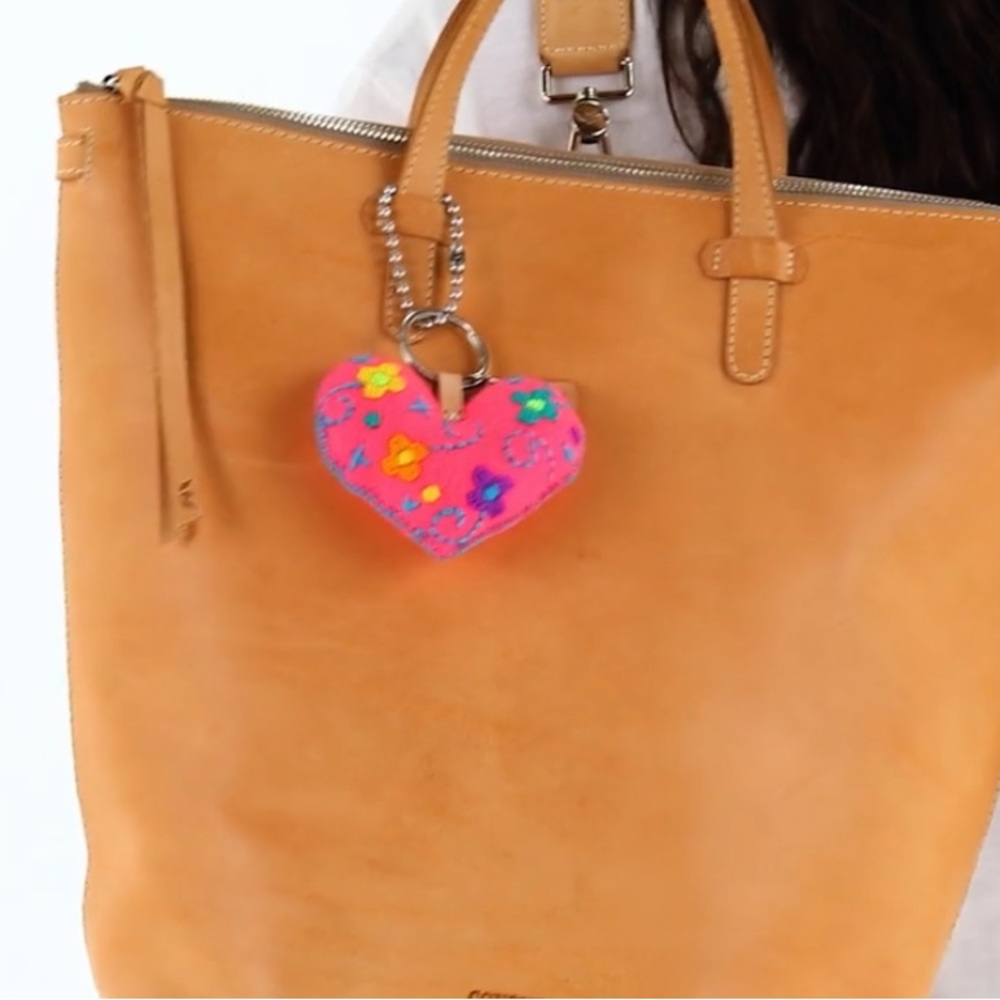 Consuela Pink Heart Keychain - Picture 3 of 3